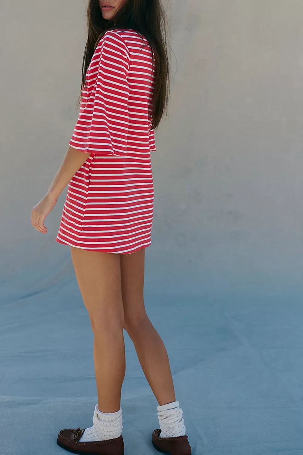 Striped Oversized T-Shirt Mini Dress