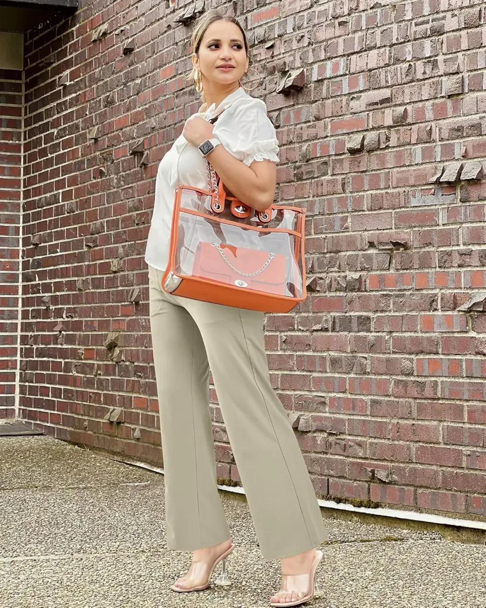 G4Free Wide Leg Pants for Women Loose Yoga Pants with Pockets Petite/Regular/Tall Stretch Casual Lounge Pants