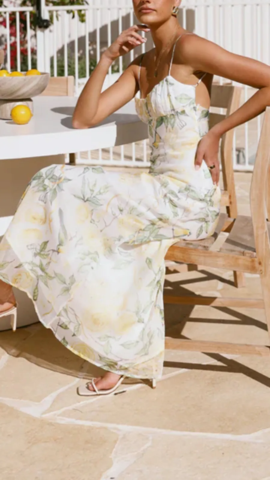 Floral Strap Midi Dress