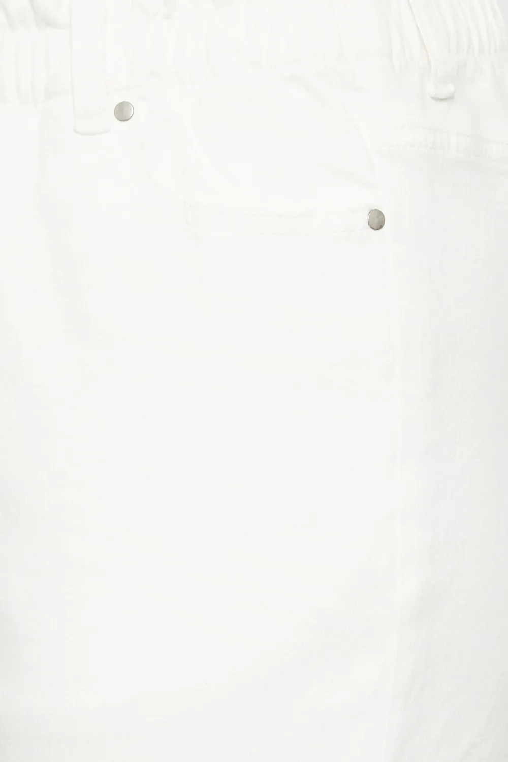 YOURS Curve White Stretch Elasticated Waist MOM Jeans