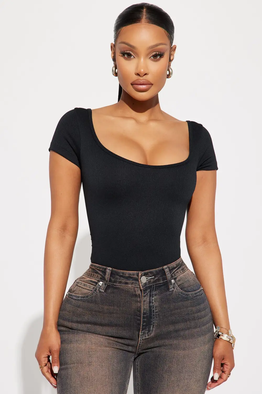 Gabby Seamless Bodysuit - Black