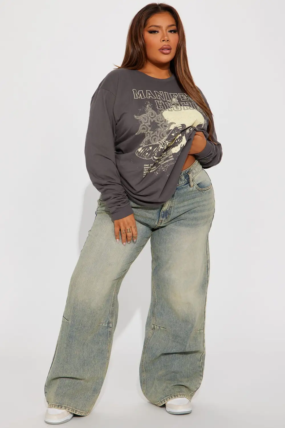 Manifest Higher Long Sleeve Tee - Charcoal