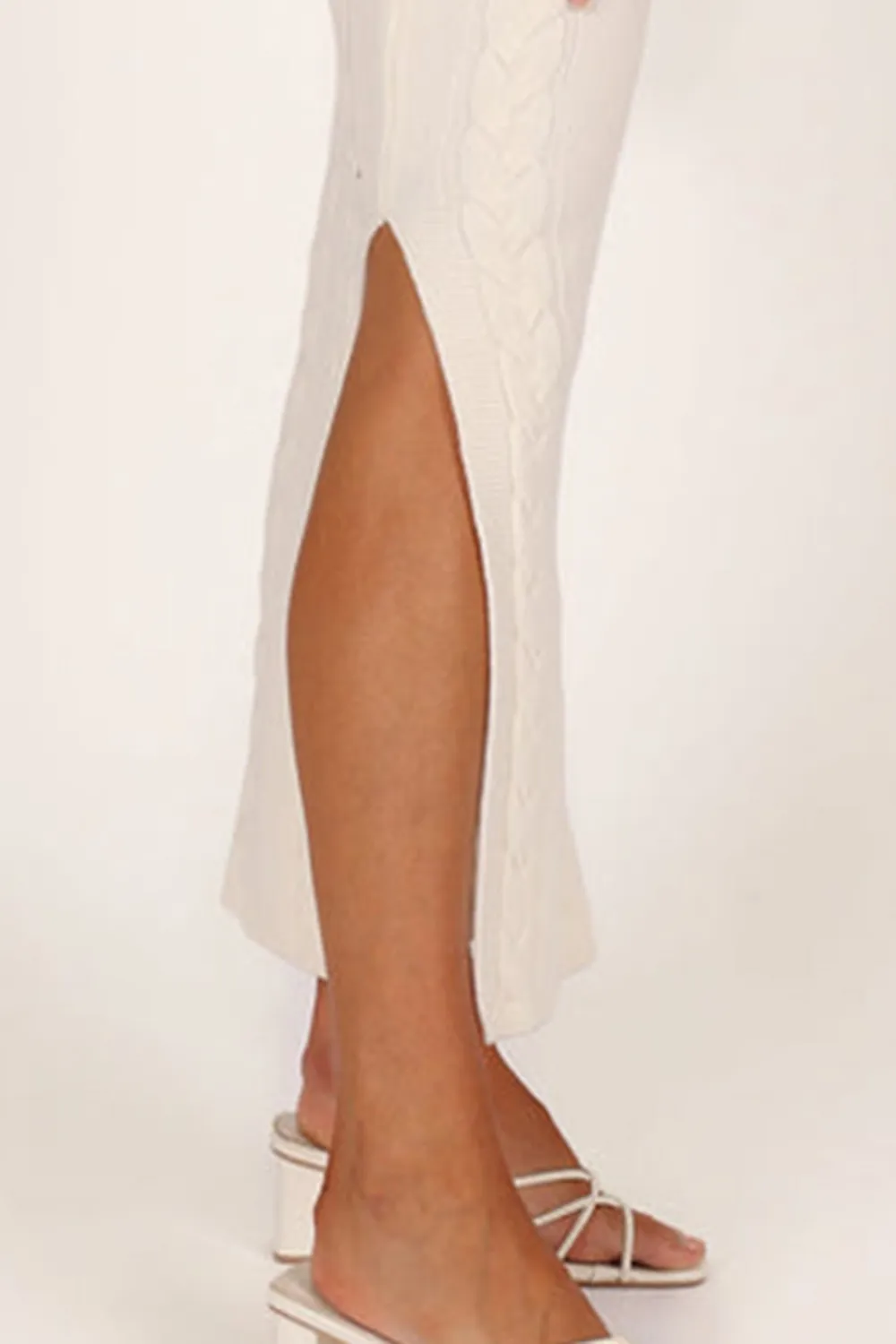 CASUAL MIDI STRIPED COTTON SKIRT