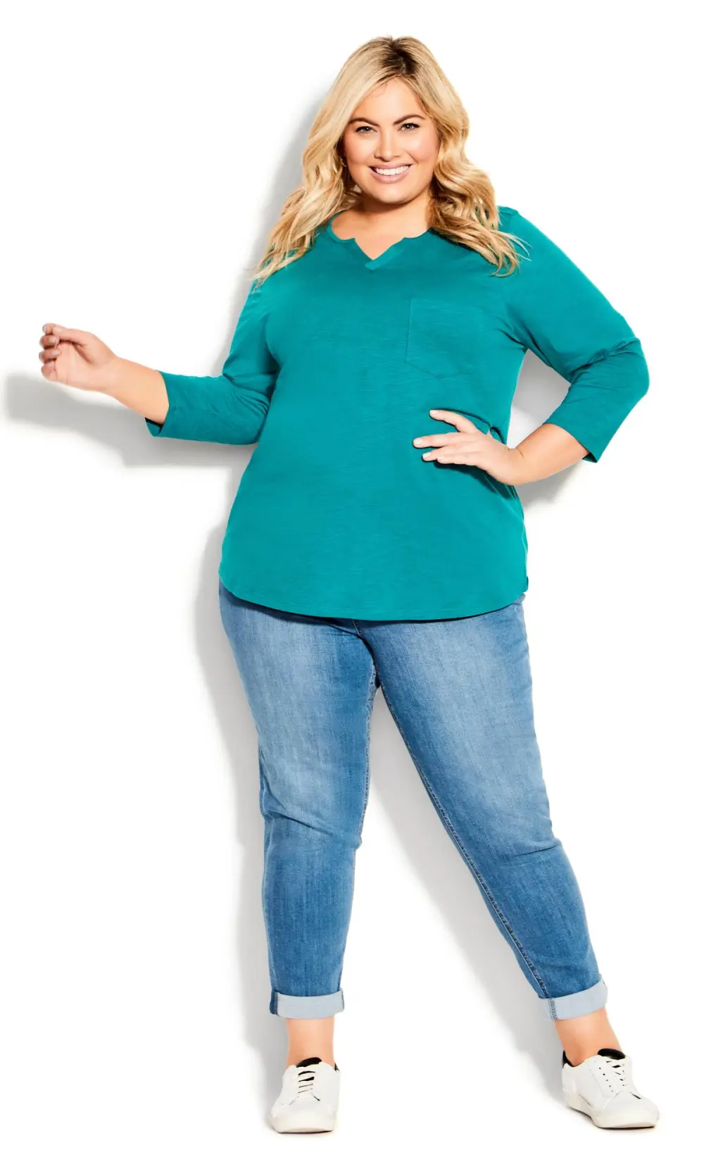 Evans Blue Light Wash Cropped Jeans