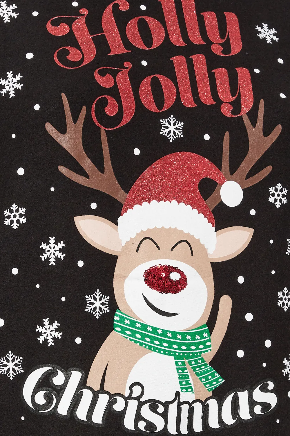 YOURS Curve Black Reindeer Novelty Christmas Jumper