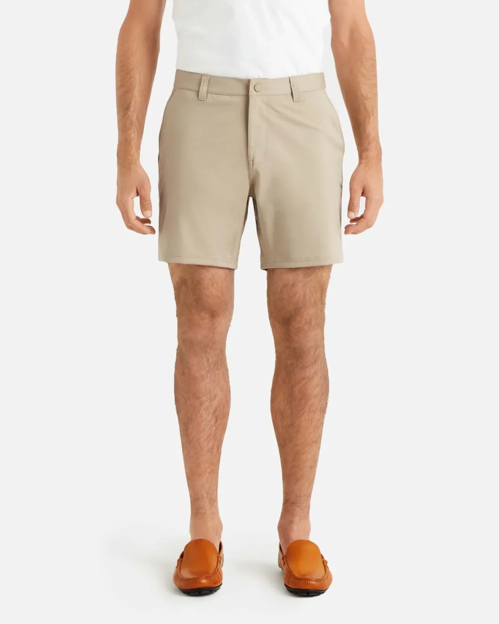 Beige Regular - Fit Men's Shorts