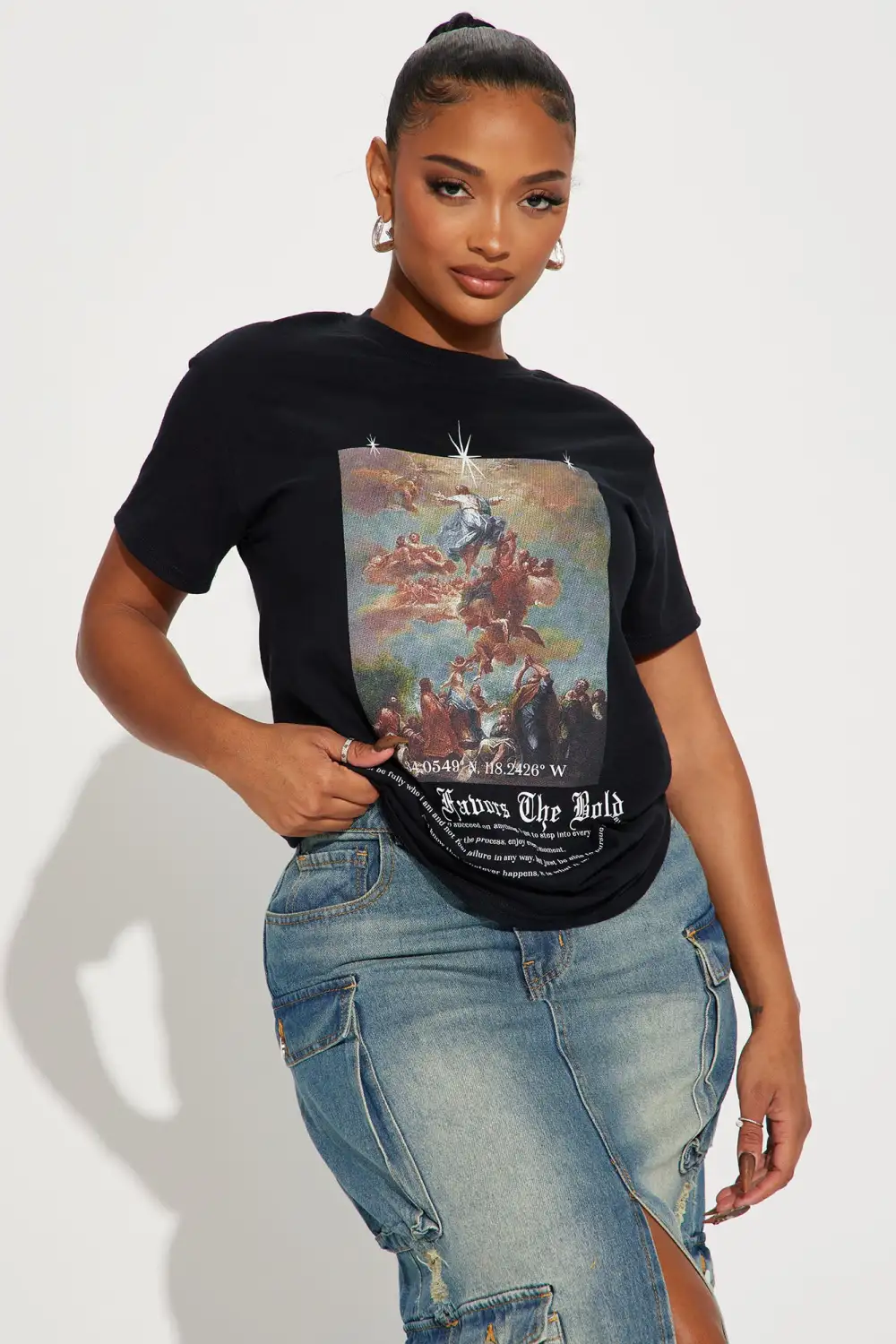 Chance Favors The Bold Tee - Black