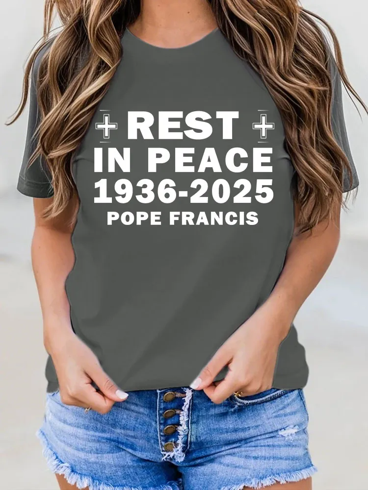 Women'S Rest In Peace 1936-2025 Pope Francis T-Shirt