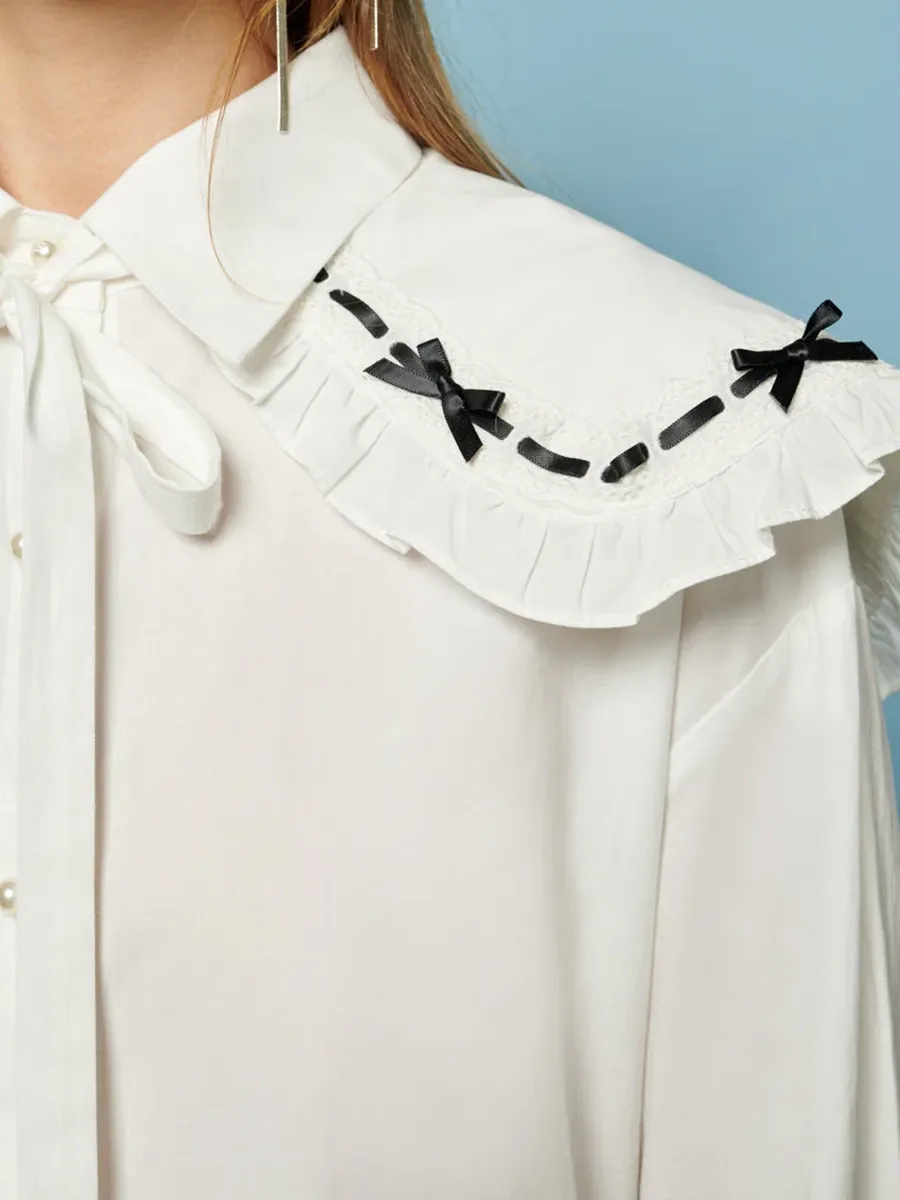 Daily Look Bow Collar Shirt