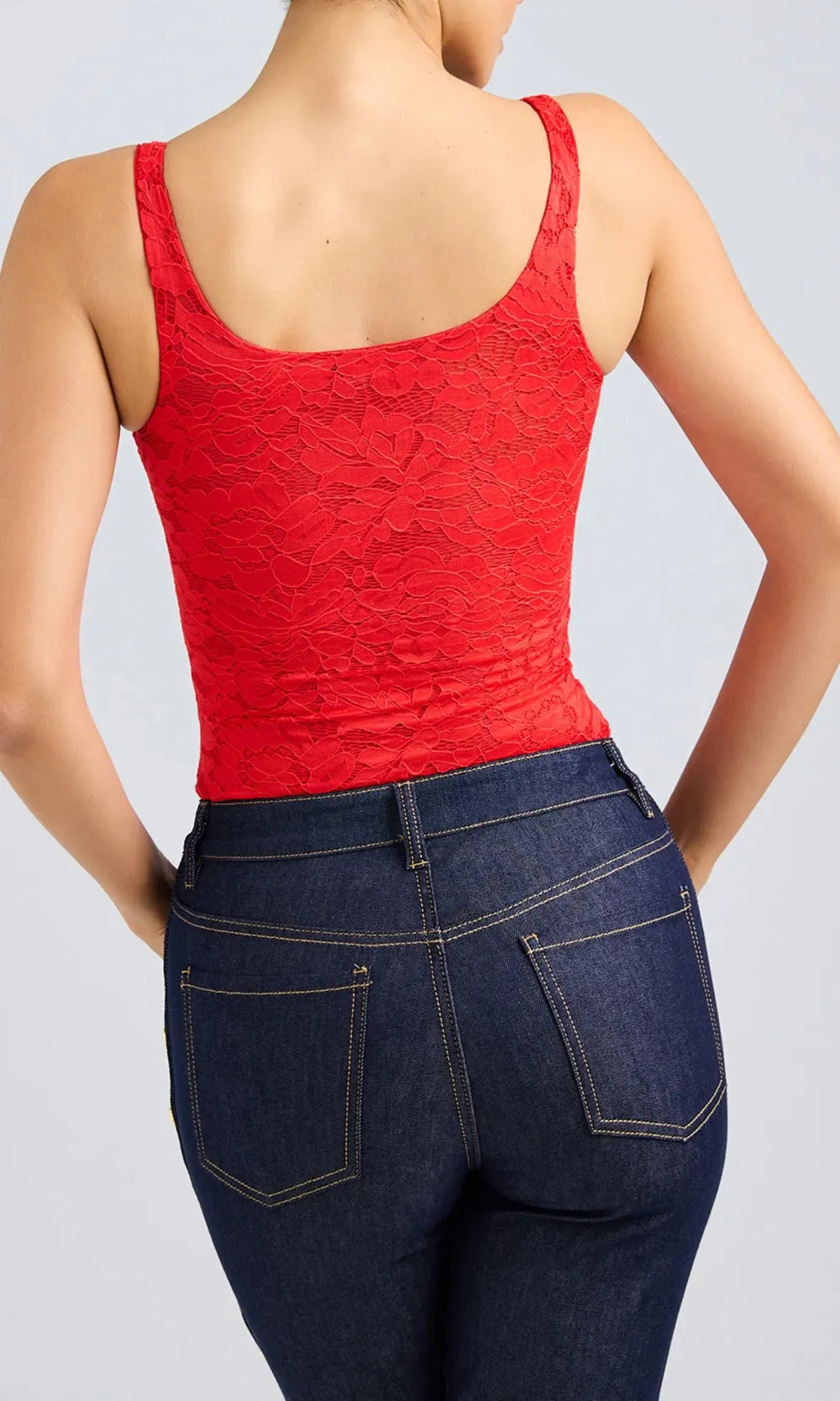 Lace Square Neck Bodysuit