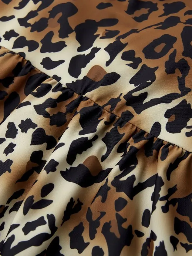 Sexy Animal Printing Strapless Tankinis Two-Piece Set