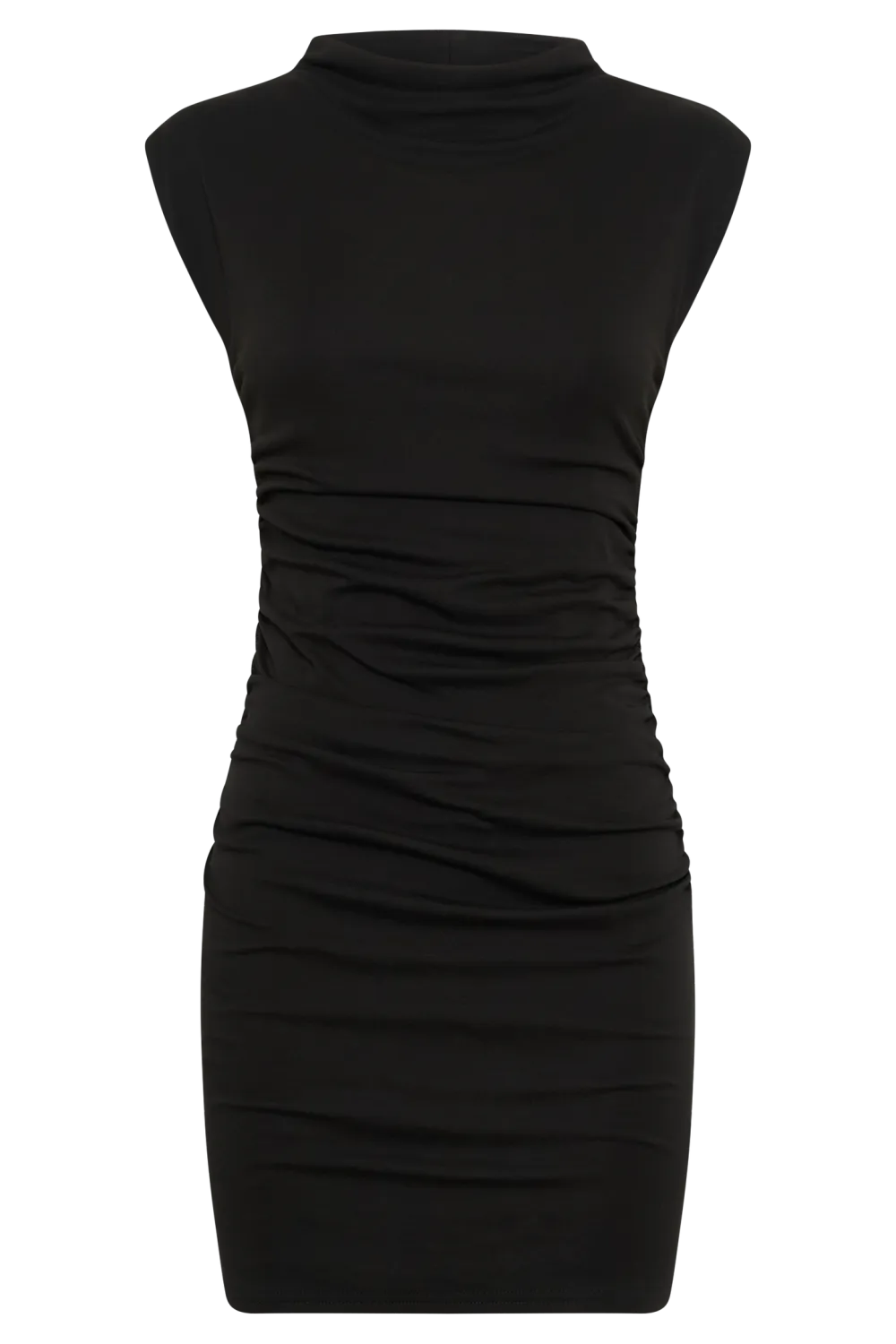 High Neck Sleeveless Mini Dress