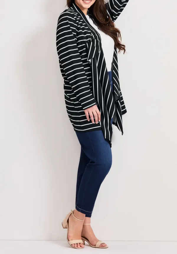 Long Sleeved Striped Cardigan