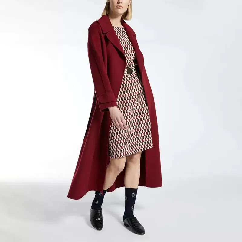 Casual long solid color thermal coat