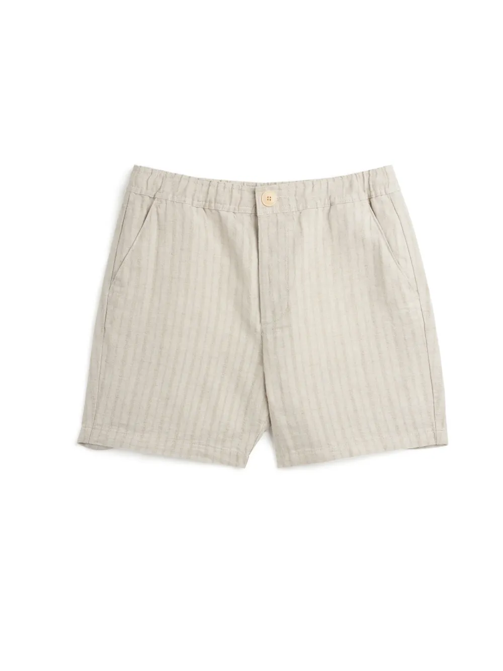 Sand Straight-Leg Cotton Shorts