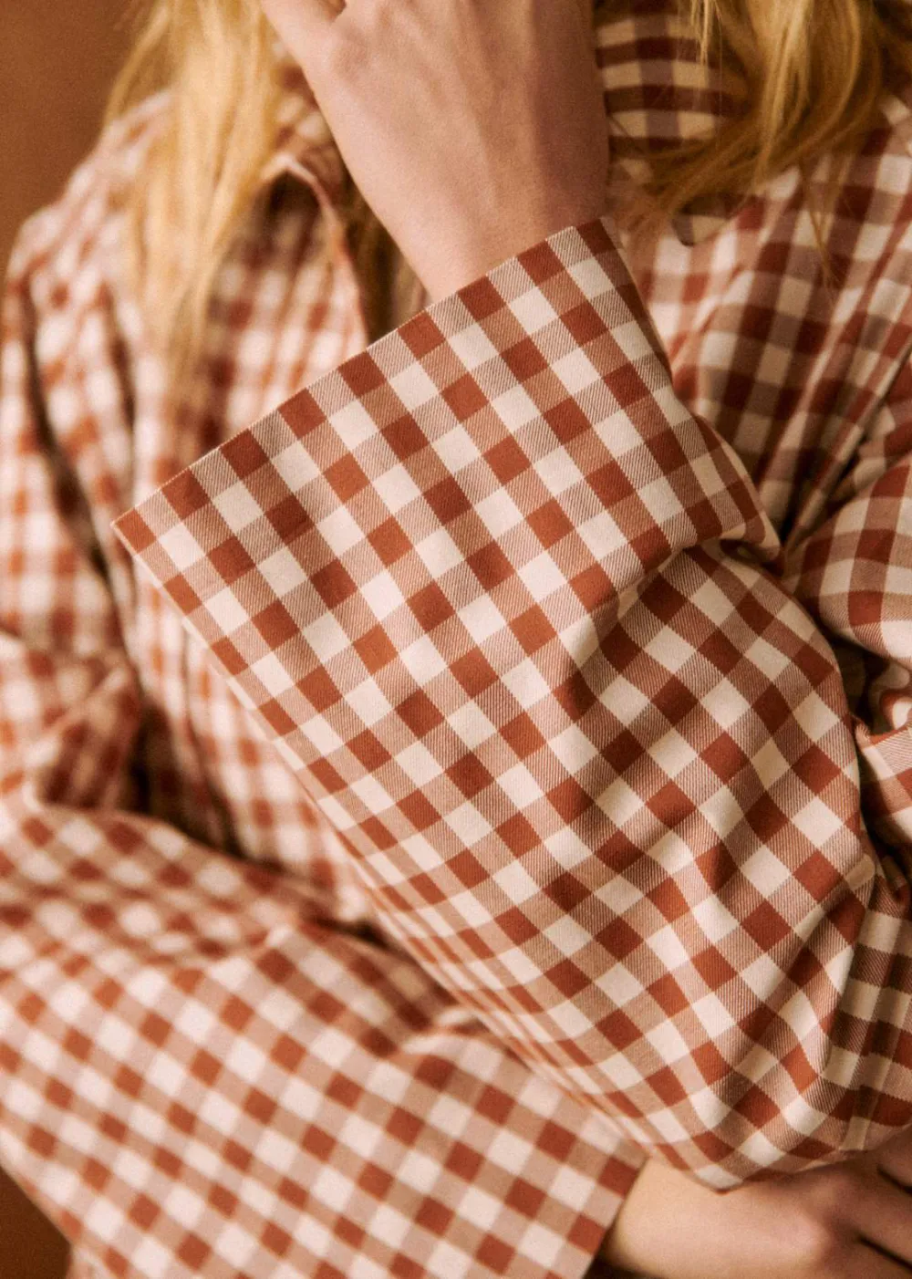 Brown Plaid Long Coat