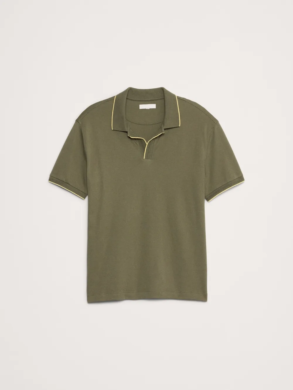 Men's Cotton Dark Cypress Green Contrast Polo Shirt