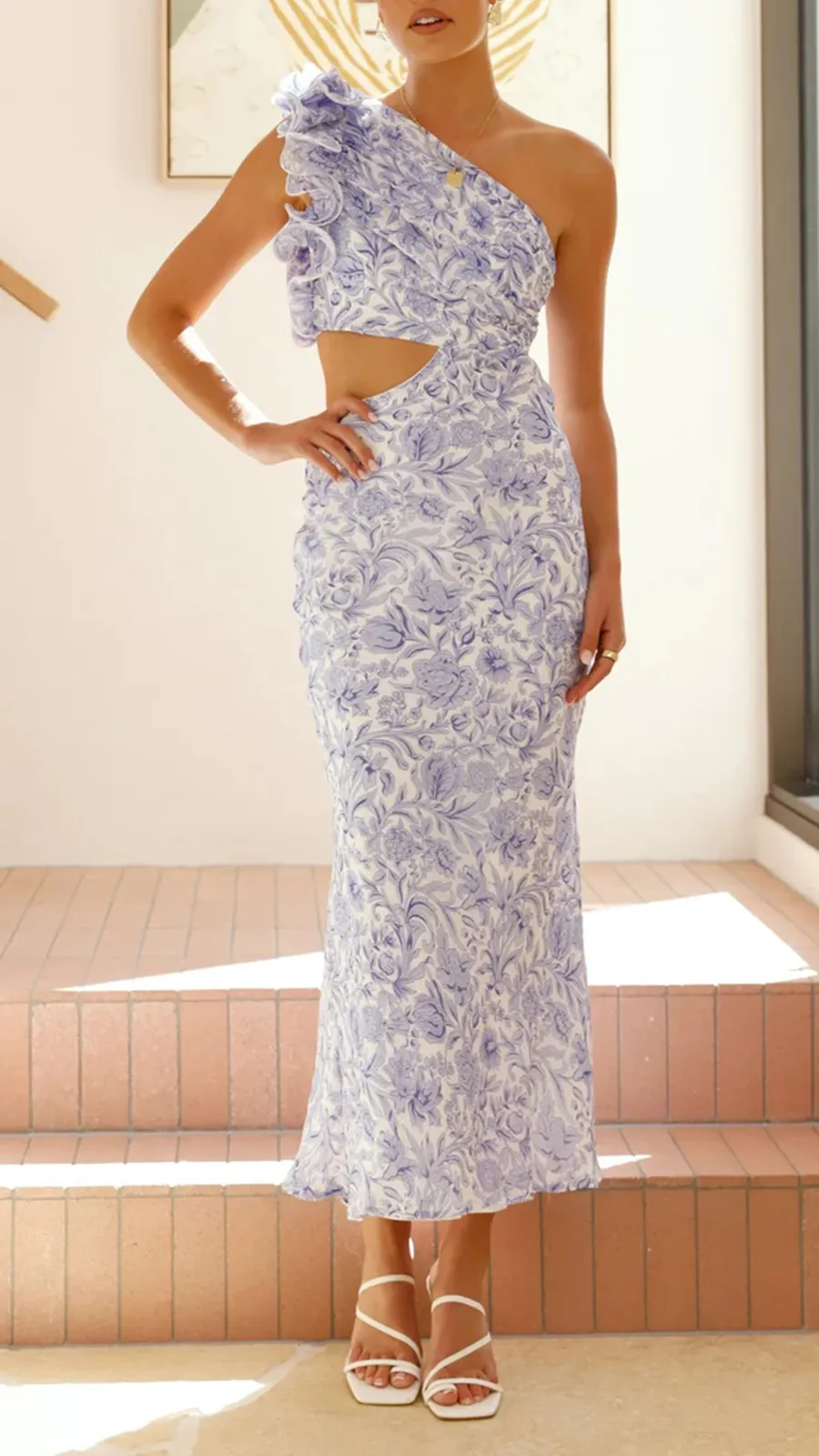 Side Cut Out Design Maxi Dress