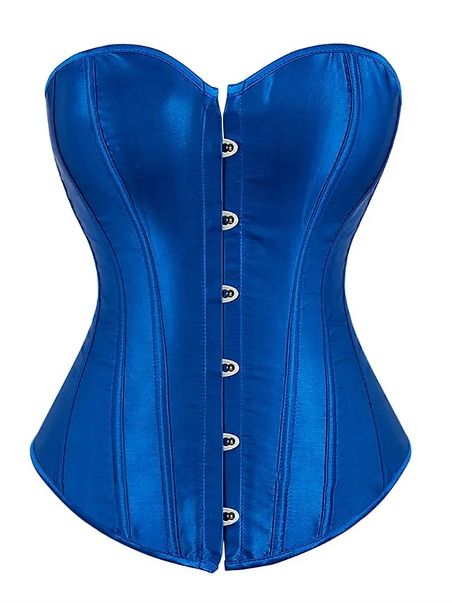 Women's Pink Corsets Dark Blue Corsets Shapewear Pure Color Corsets Party Going out Club Polyester Breathable Bandeau Sleeveless Backless Summer Spring Black White