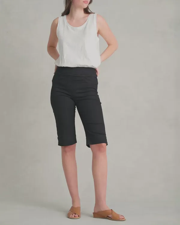 Stretch Fabric Mid Length Shorts