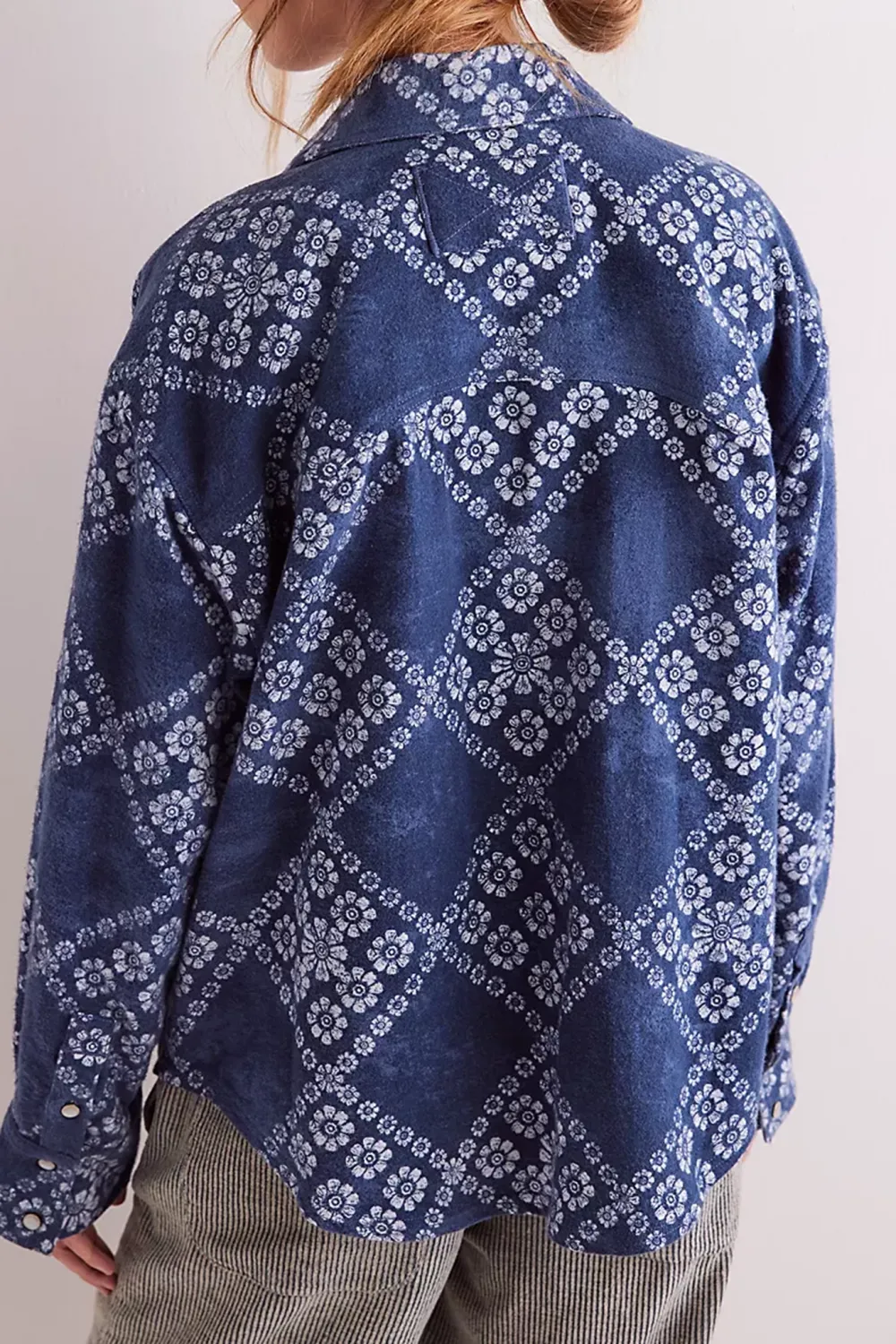 Bandana Print Button Front Shirt