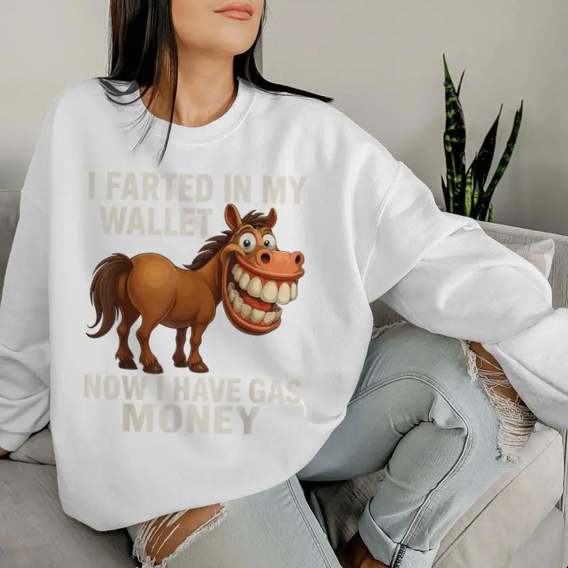 I Farted In My Wallet Gas Money Donkey Meme Women Sweatshirt