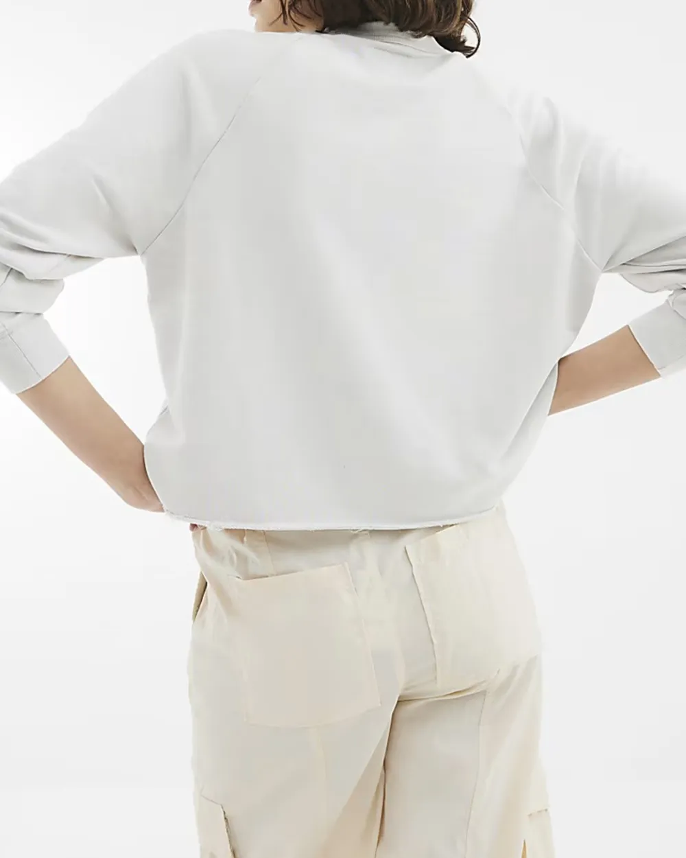 Skin-Friendly Cotton Raw-Edge Women's Sweatshirts