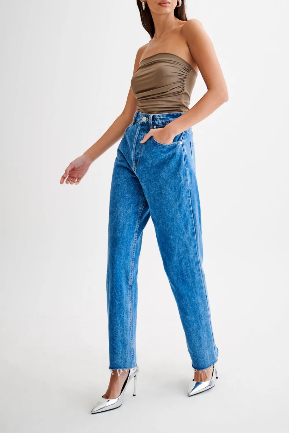 Recycled Nylon Ruched Bodysuit