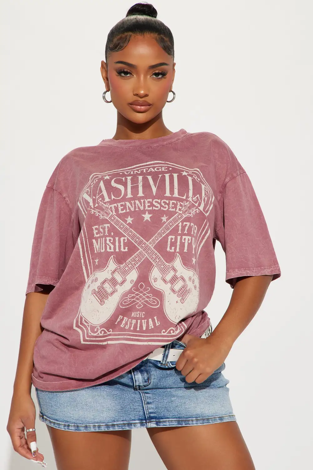 Nashville Music Fest Washed Tshirt - Rust