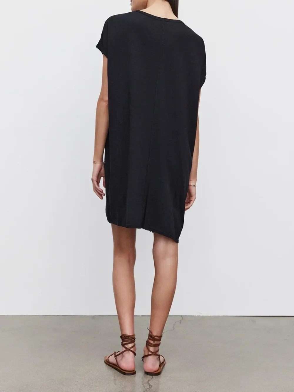 Crew Neck Black Dress