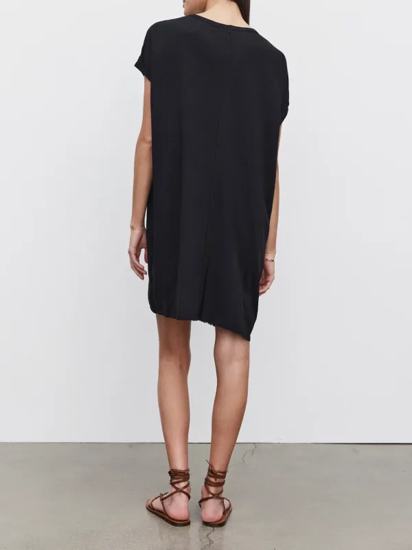 Crew Neck Black Dress