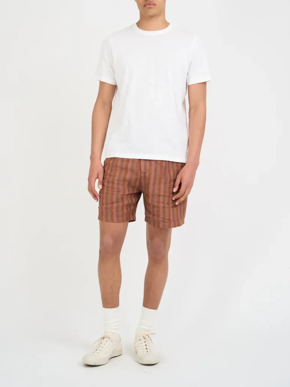 Cream Crew Neck Casual Style T-Shirt