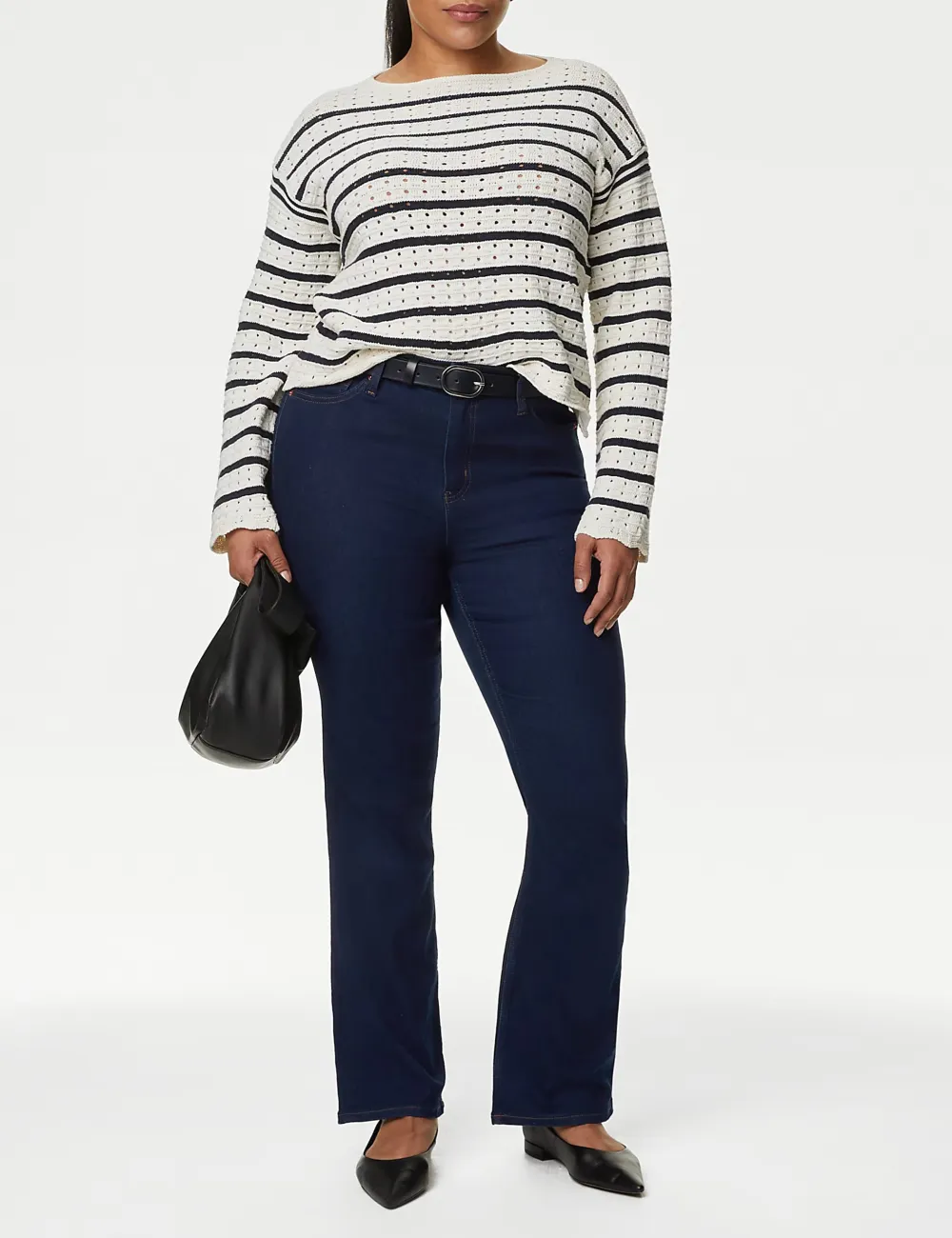 Womens Casual Slit Jeans