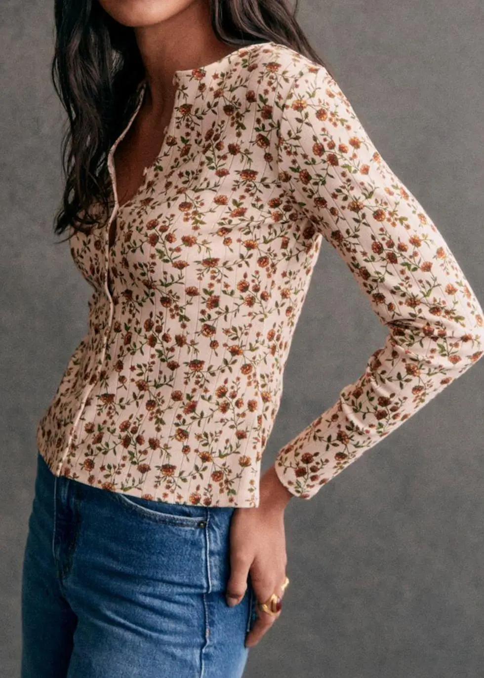 Floral Long Sleeved Cardigan