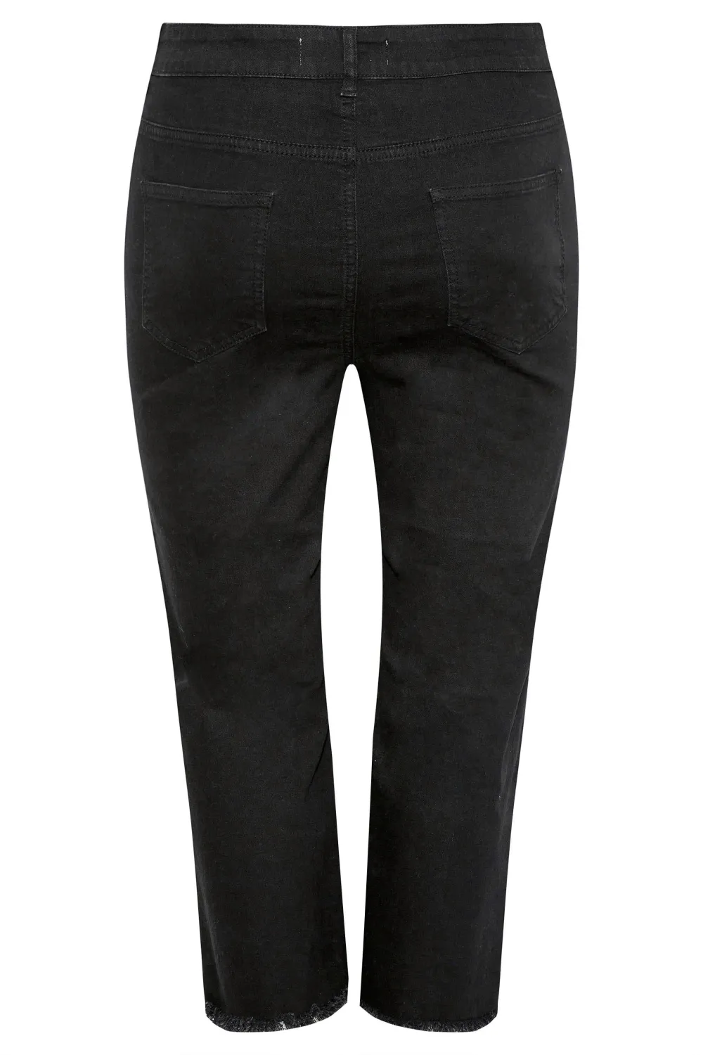 YOURS Curve White Stretch Wide Leg Cropped Jeans