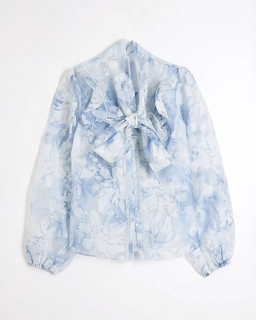 Luxury Floral Print Embroidered Women's Shirts