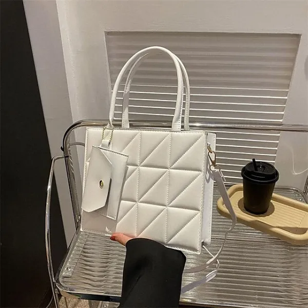 Women's Handbag Crossbody Bag PU Leather Daily Durable Black White Blue