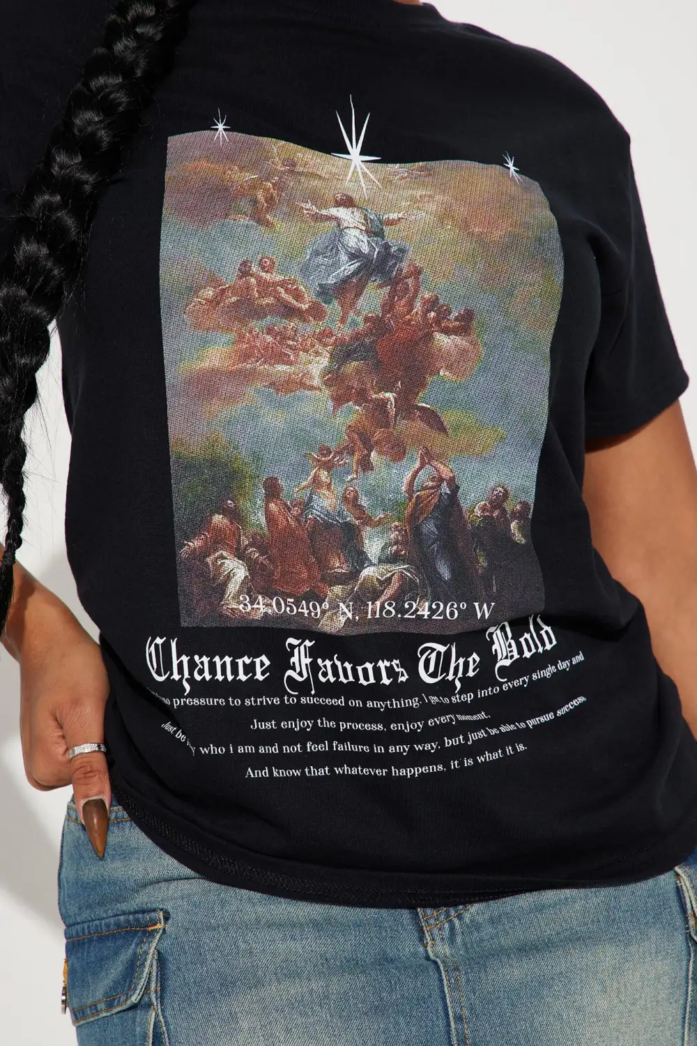 Chance Favors The Bold Tee - Black