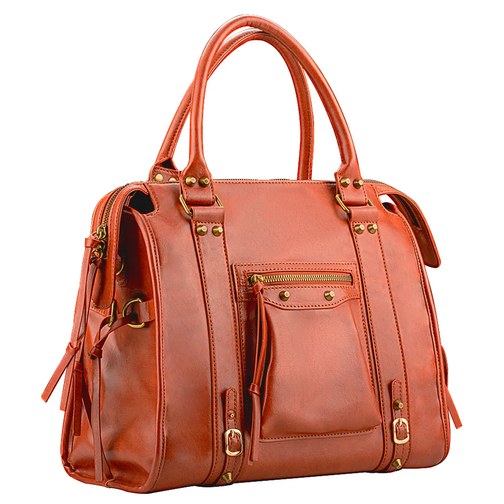 Cognac Italian Leather Bag  Italy Soft Leather Crossbdody Bag
