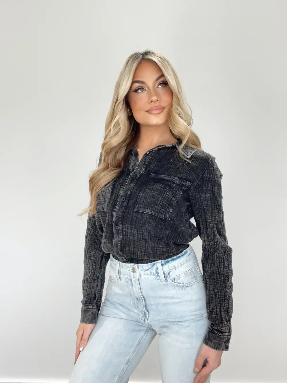 Mineral Wash Gauze Shirt