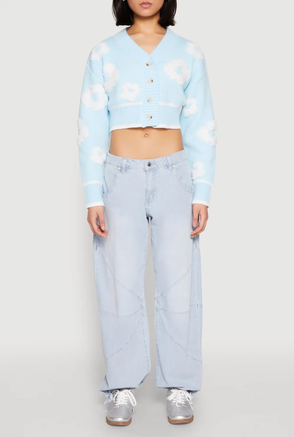 Flower Patterned Cardigan