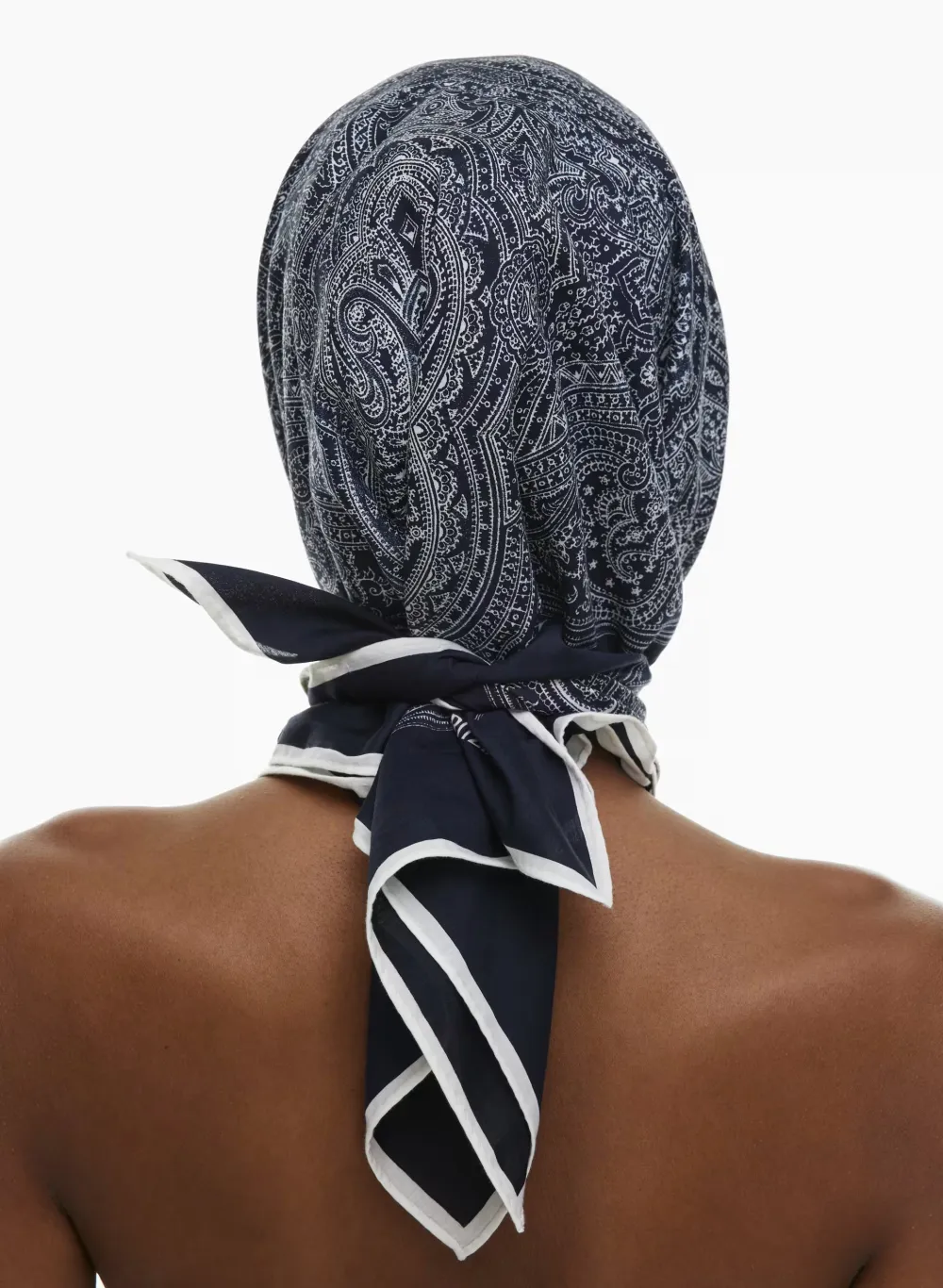 Large paisley cotton and silk scarf