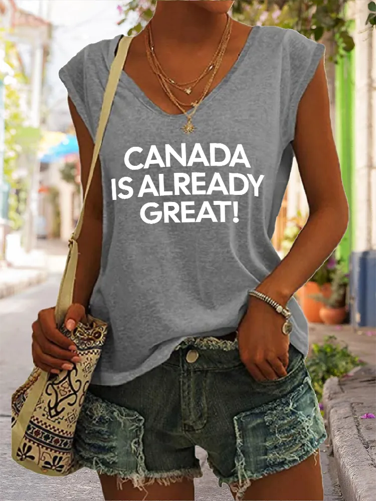 Women's Canada Is Already Great V-neck Vest