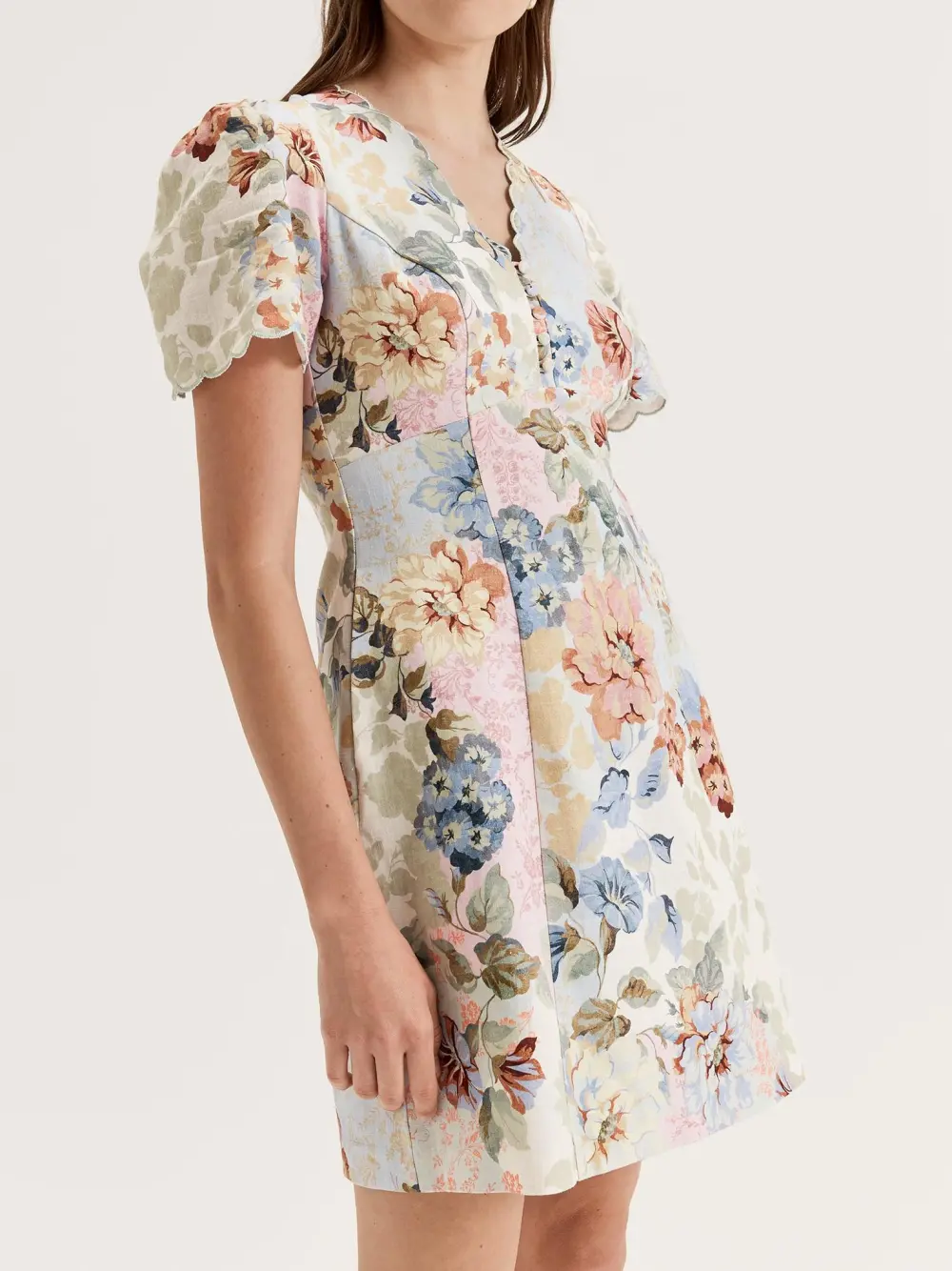 Vintage Floral Print Classic Dresses