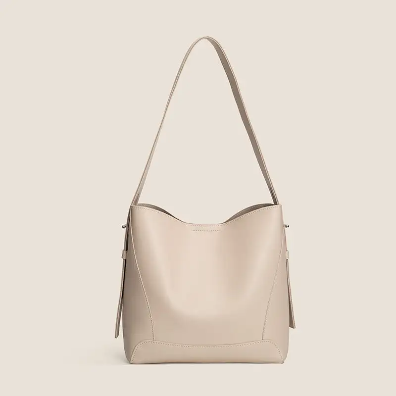Roomy Leather Bucket Bag