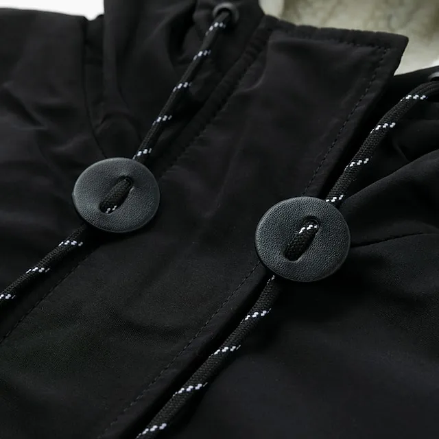 Women's Parka Street Fall Winter Puffer Jacket Long Coat Windproof Warm 3 in 1 Loose Casual Sports Jacket Long Sleeve Solid Color Zipper Purple Blushing Pink Waterpoof Daily Wear Down Parkas  Lined