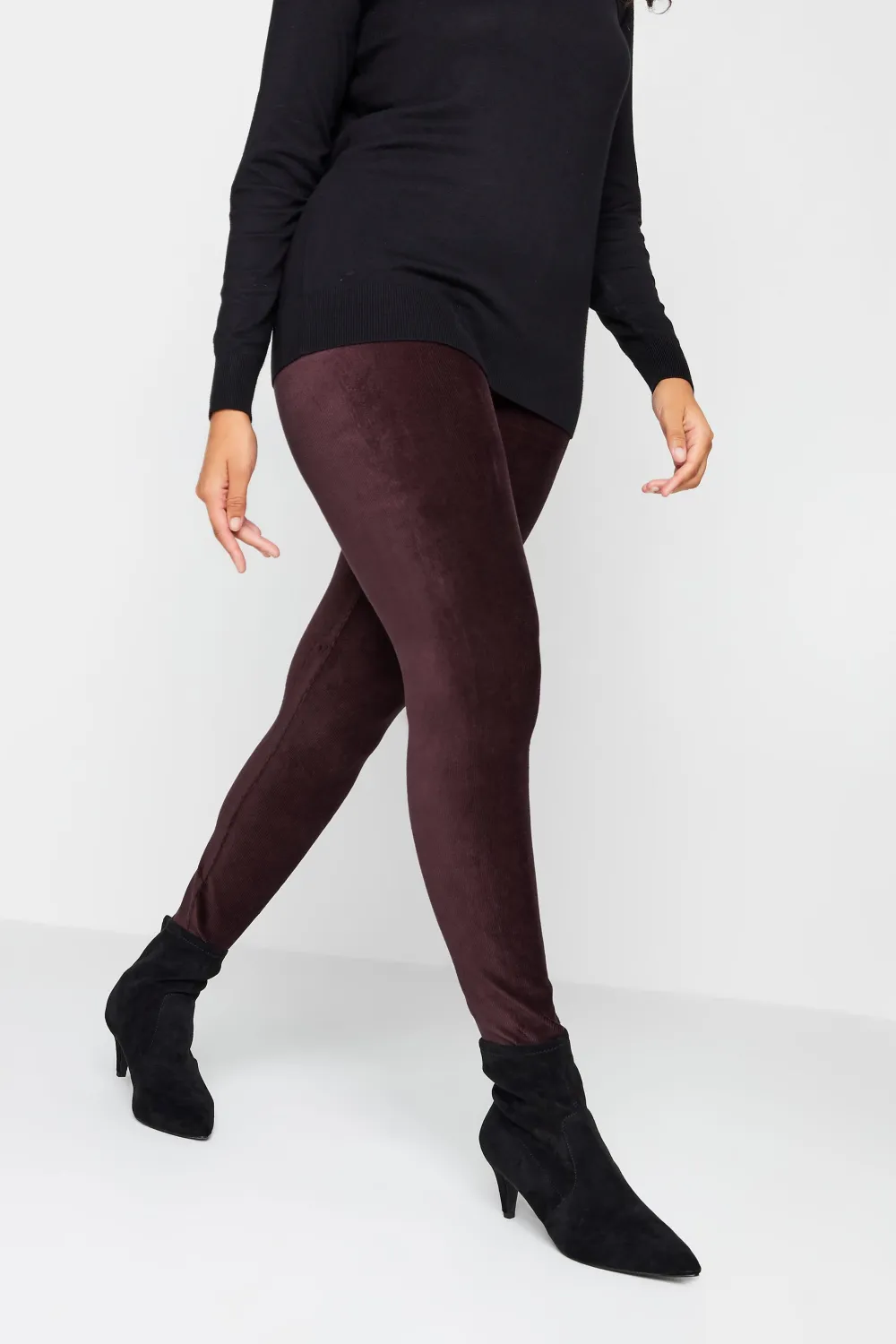 M&Co Teal Blue Cord Stretch Leggings