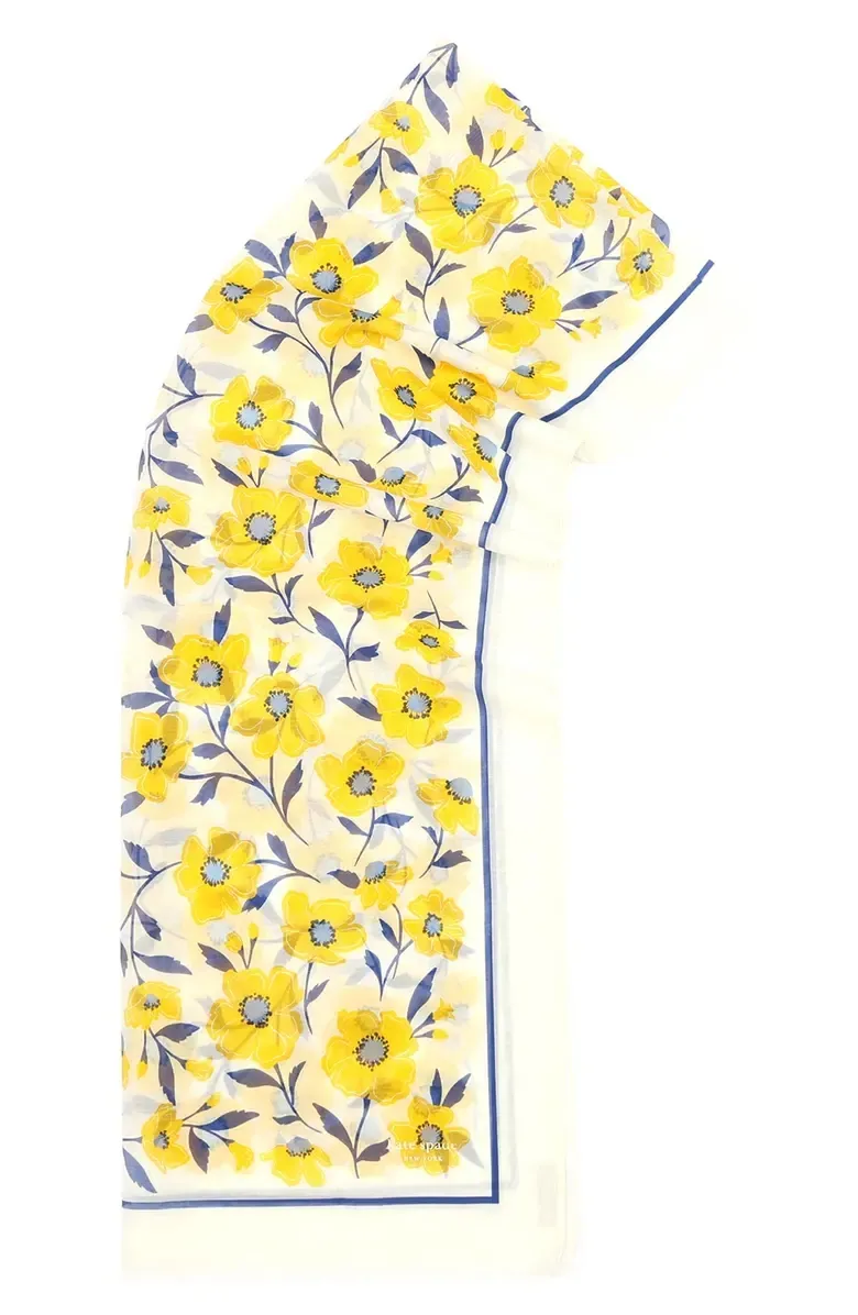 Sunshine Floral Cotton & Silk Scarf