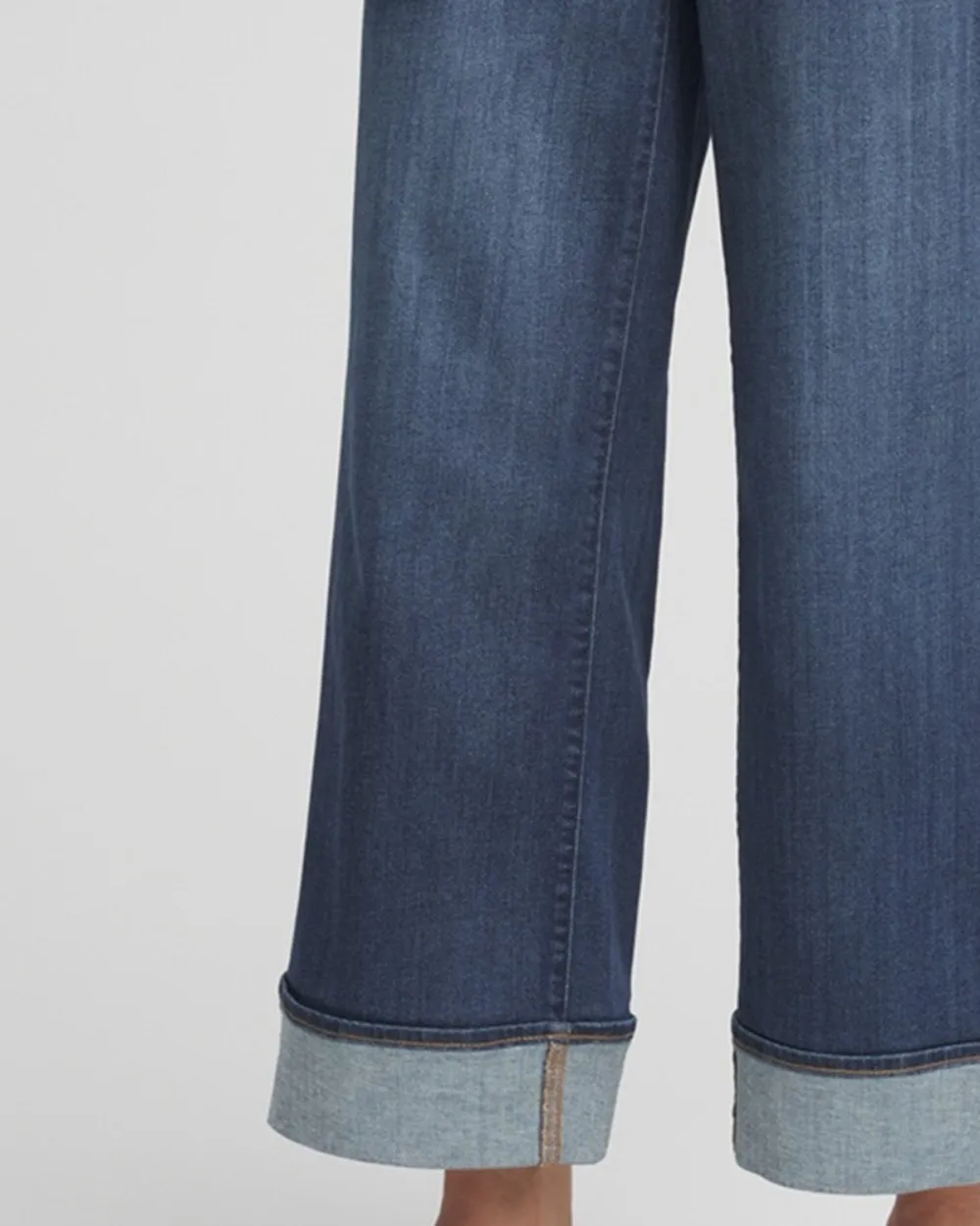 Casual Plain Cuffed Jeans