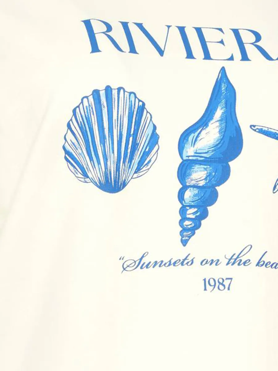 Shell & Starfish Print Crew Neck Sweatshirt